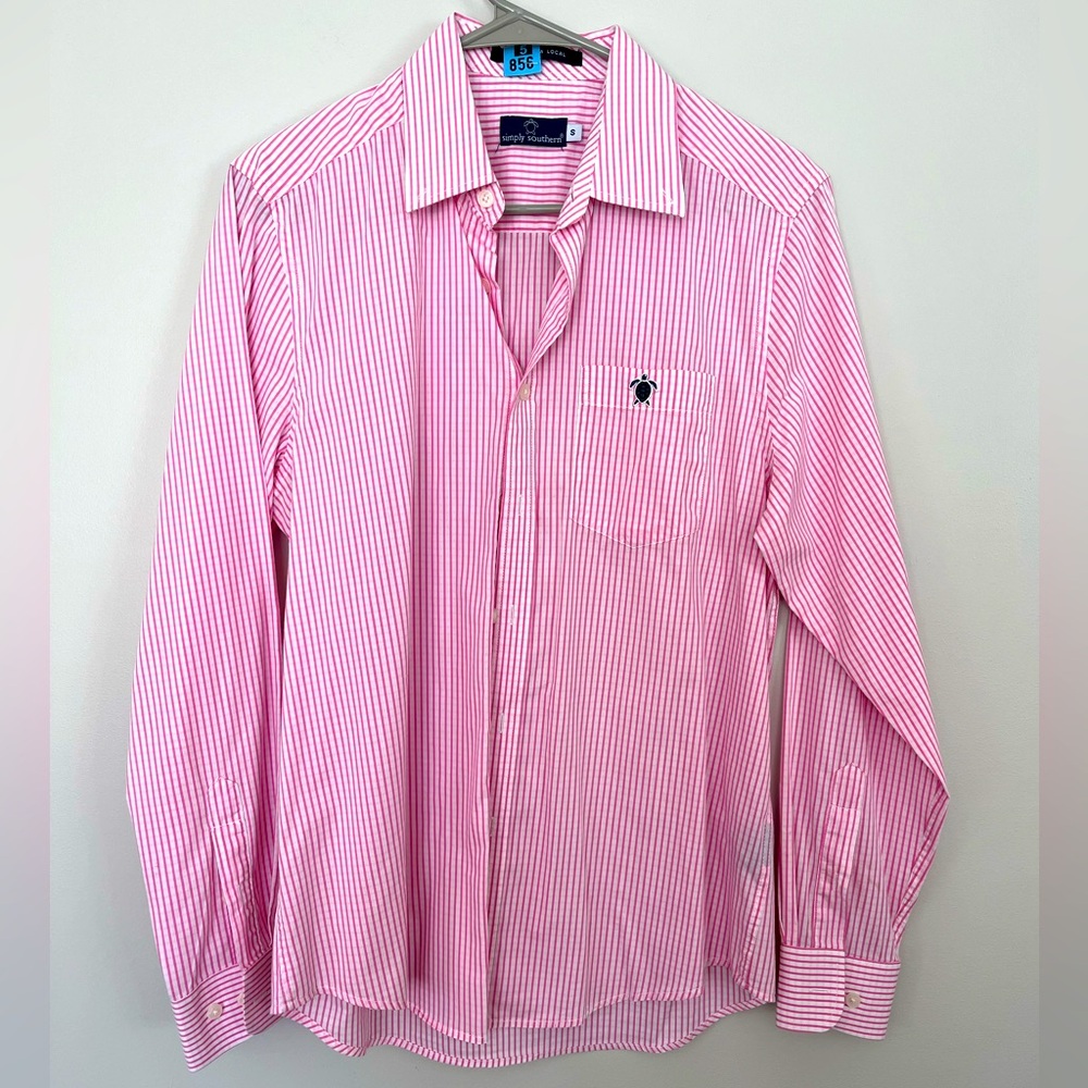 Men’s S- Simply Southern “ William” Button front shirt